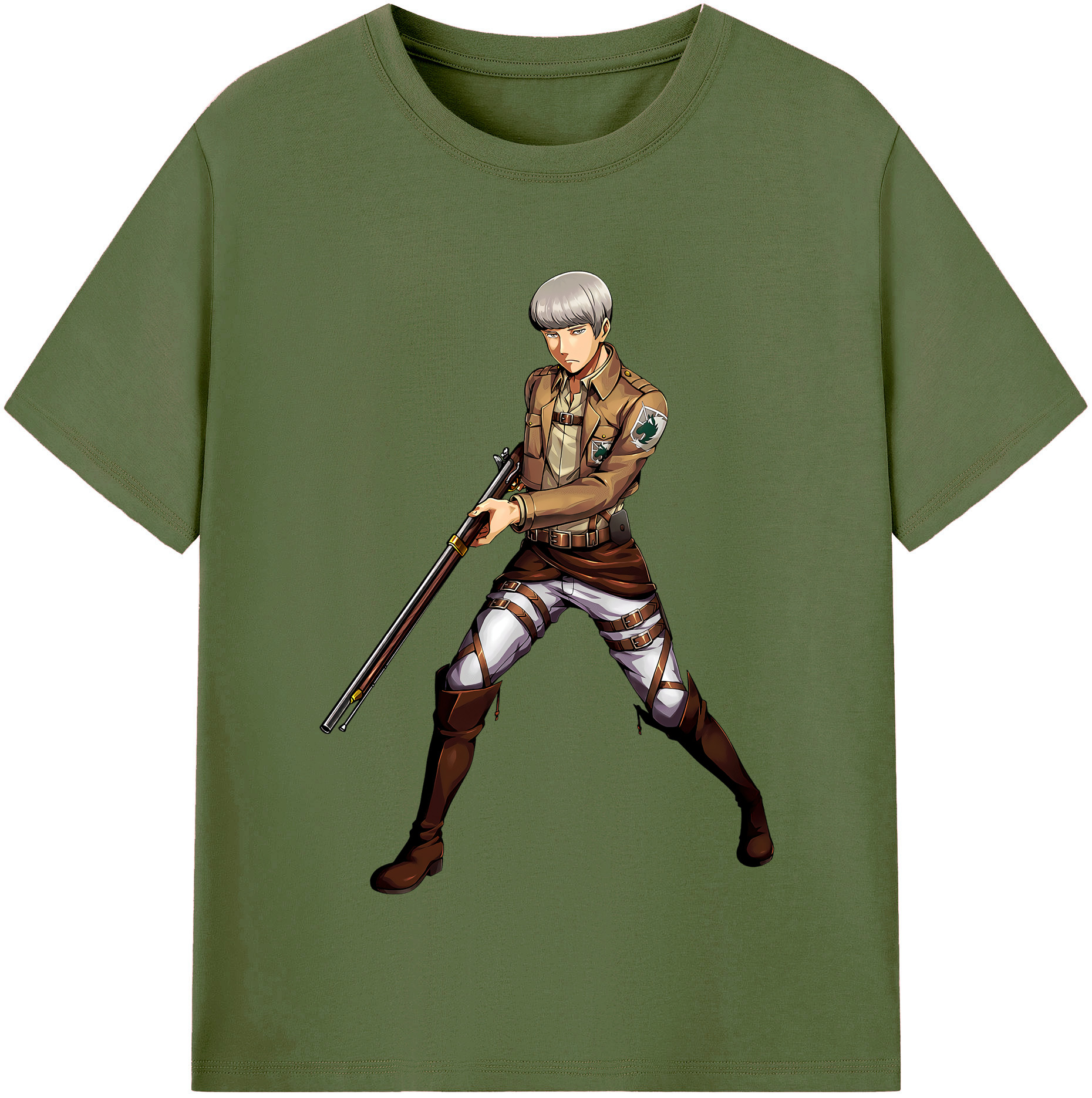 （画像用） 進撃の巨人 Attack on Titan 綿100％半袖Tシャツ（フロントプリント）